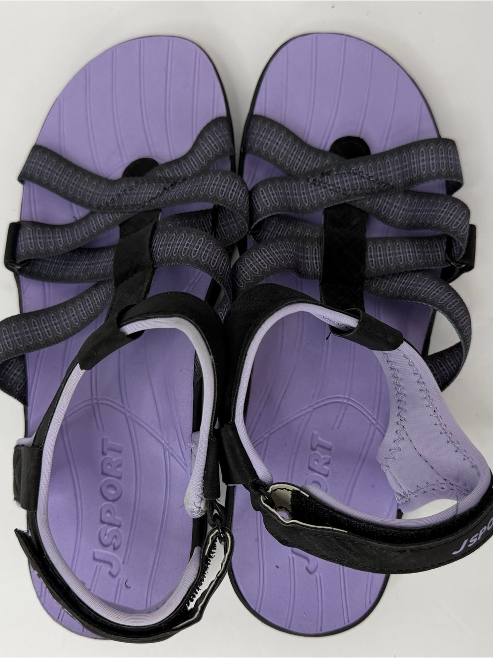 JSport Trail Walking Sandals Purple Black Outdoor Comfort Size 8